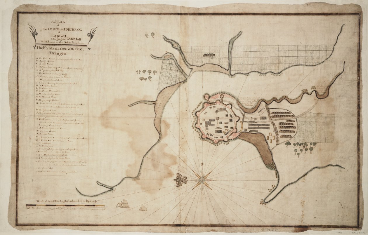 Plan der Stadt und Festung Gariah, um 1755 von Unknown artist