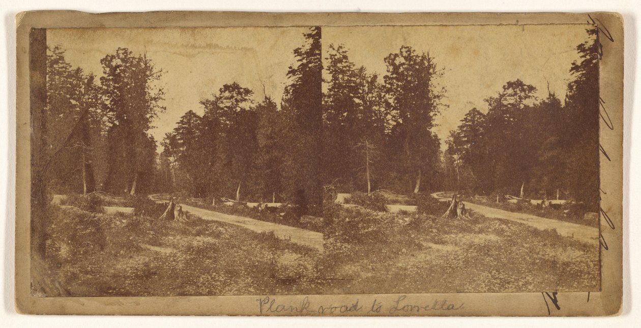 Bretterstraße nach Lowella (recto); Unbekannte Stadt (verso) von Unknown artist