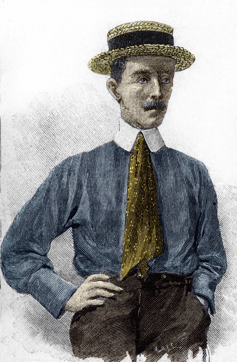 Porträt von Alberto Santos-Dumont (1873-1932), brasilianischer Luftfahrtpionier. von Unknown artist