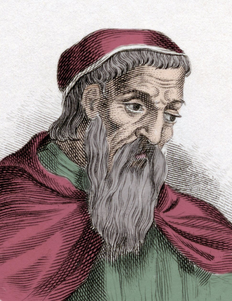 Porträt von Amerigo Vespucci (1454-1512), italienischer Seefahrer und Entdecker. Gravur des 19. Jahrhunderts von Unknown artist