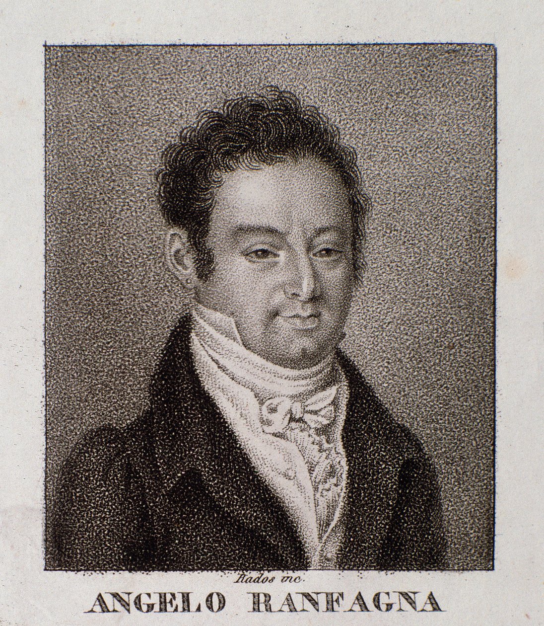 Porträt von Angelo Ranfagna (Gravur) von Unknown artist