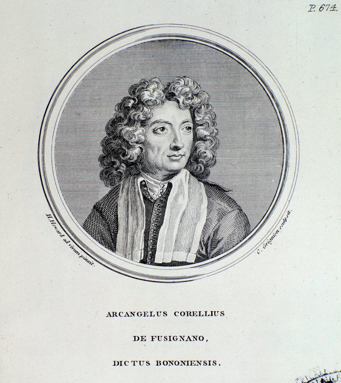 Porträt von Arcangelo Corelli (Stich) von Unknown artist