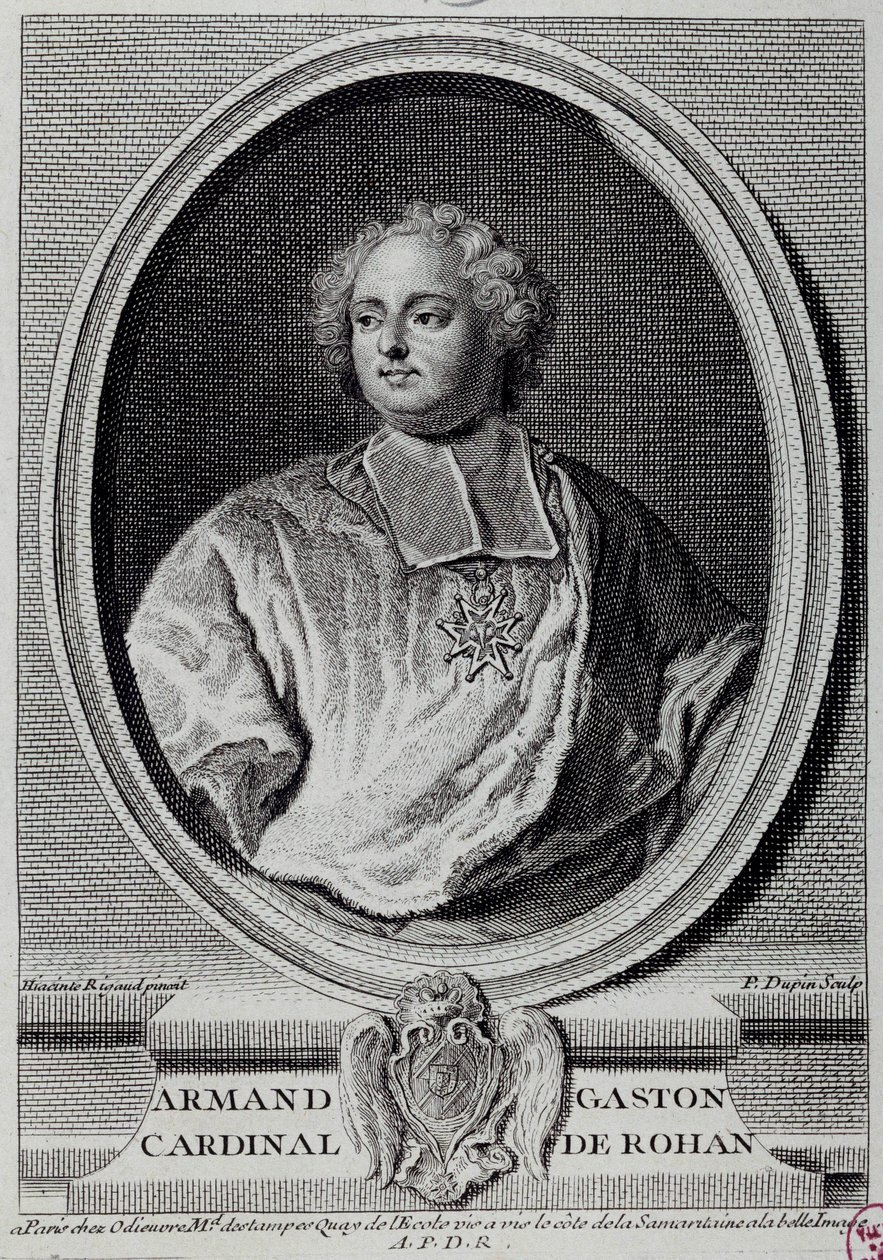 Porträt von Armand Gaston Maximilien, Kardinal de Rohan (1674-1749) von Unknown artist