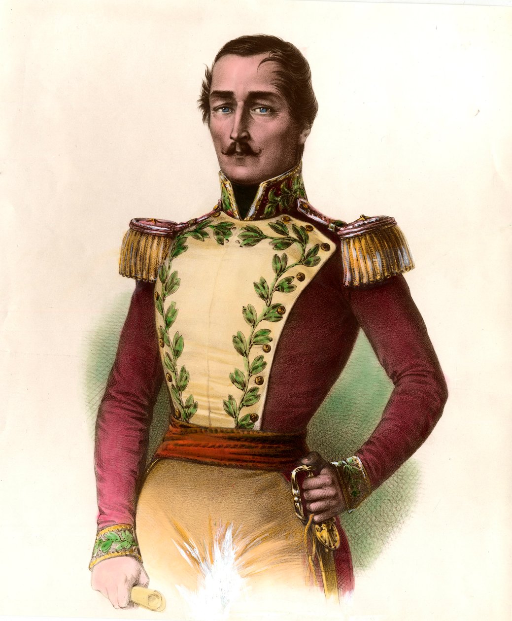 Porträt von General Santander (Francisco de Paula) (1782-1840), kolumbianischer Militär und Staatsmann von Unknown artist