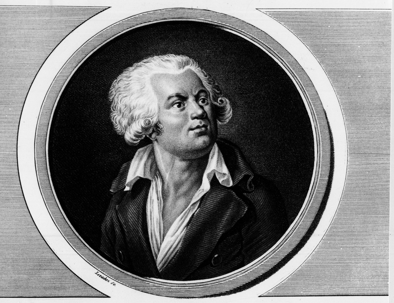 Porträt von Georges Jacques Danton, Anwalt (1759-1794). Gravur in „Komplette Sammlung historischer Gemälde der Französischen Revolution, in drei Bänden“, 1804 von Unknown artist