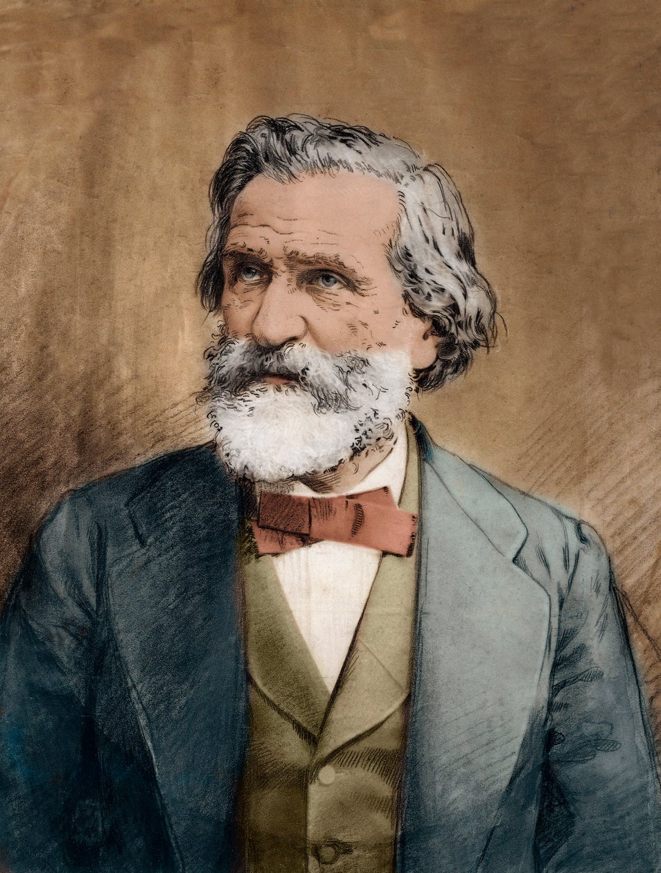 Porträt von Giuseppe Verdi - Porträt des italienischen Komponisten Giuseppe Verdi (1813 - 1901) um 1887 von Unknown artist