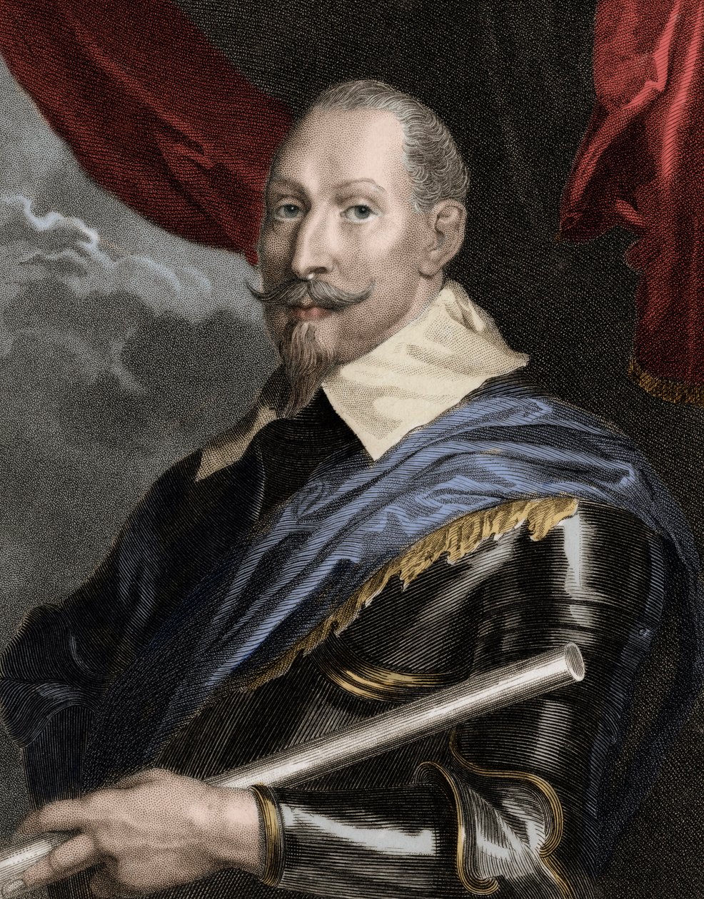 Porträt von Gustav Adolf II. (1594-1632), König von Schweden - Gustav Adolf II. 1594-1632, König von Schweden 1611-1632 - Stich - 19. Jahrhundert von Unknown artist