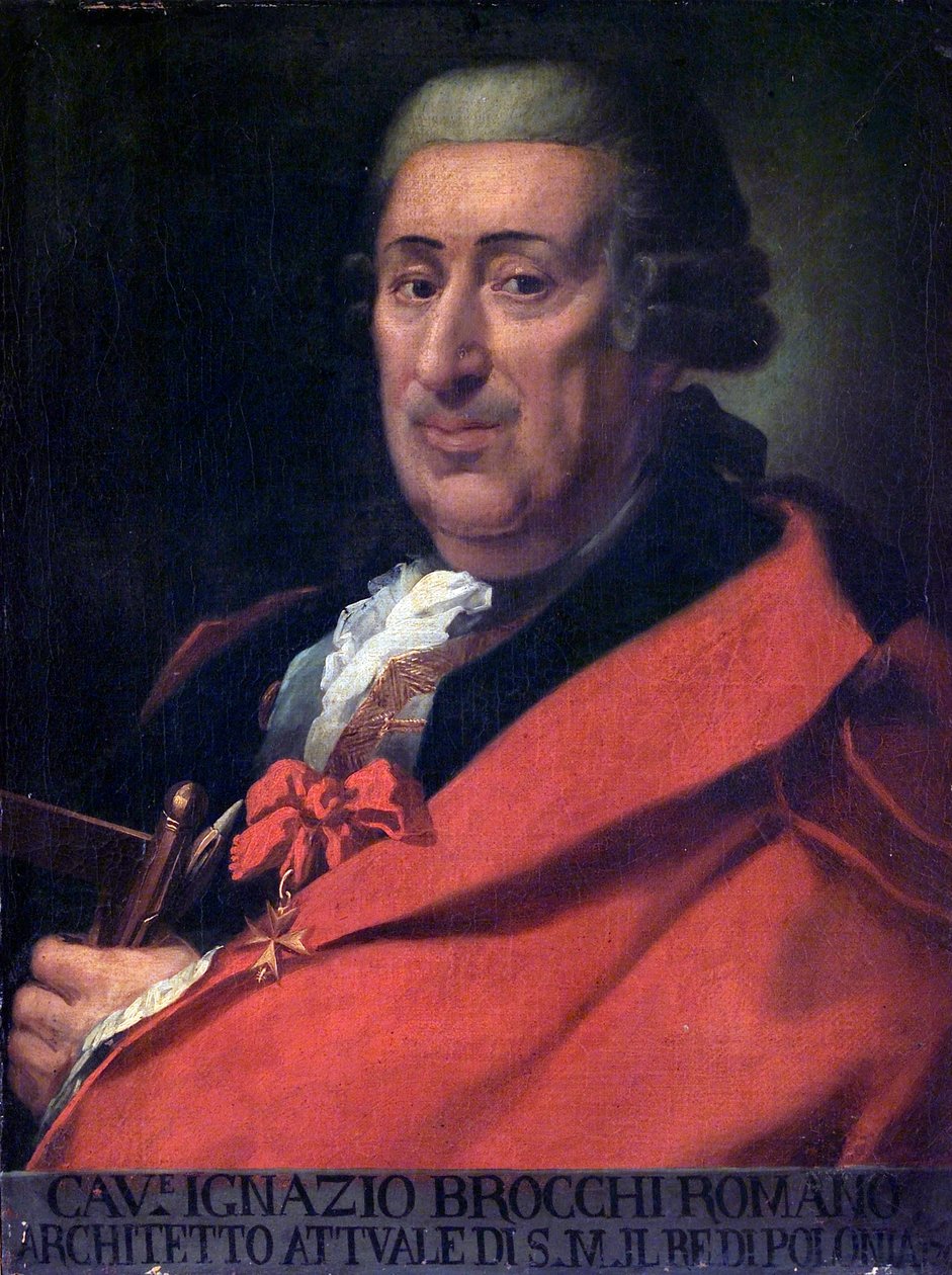 Porträt des Architekten Ignazio Brocchi von Anonym, zweite Hälfte des 18. Jh. - Öl auf Leinwand, 51x66,5 - Accademia di San Luca von Unknown artist