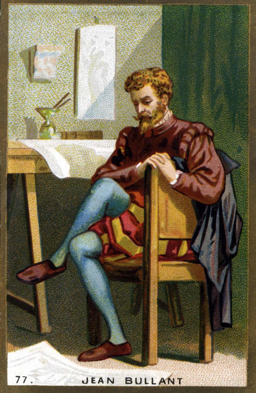 Porträt von Jean Bullant (1520 - 1578) französischer Architekt, Designer und Theoretiker. Chromolithografie des 19. Jahrhunderts von Unknown artist