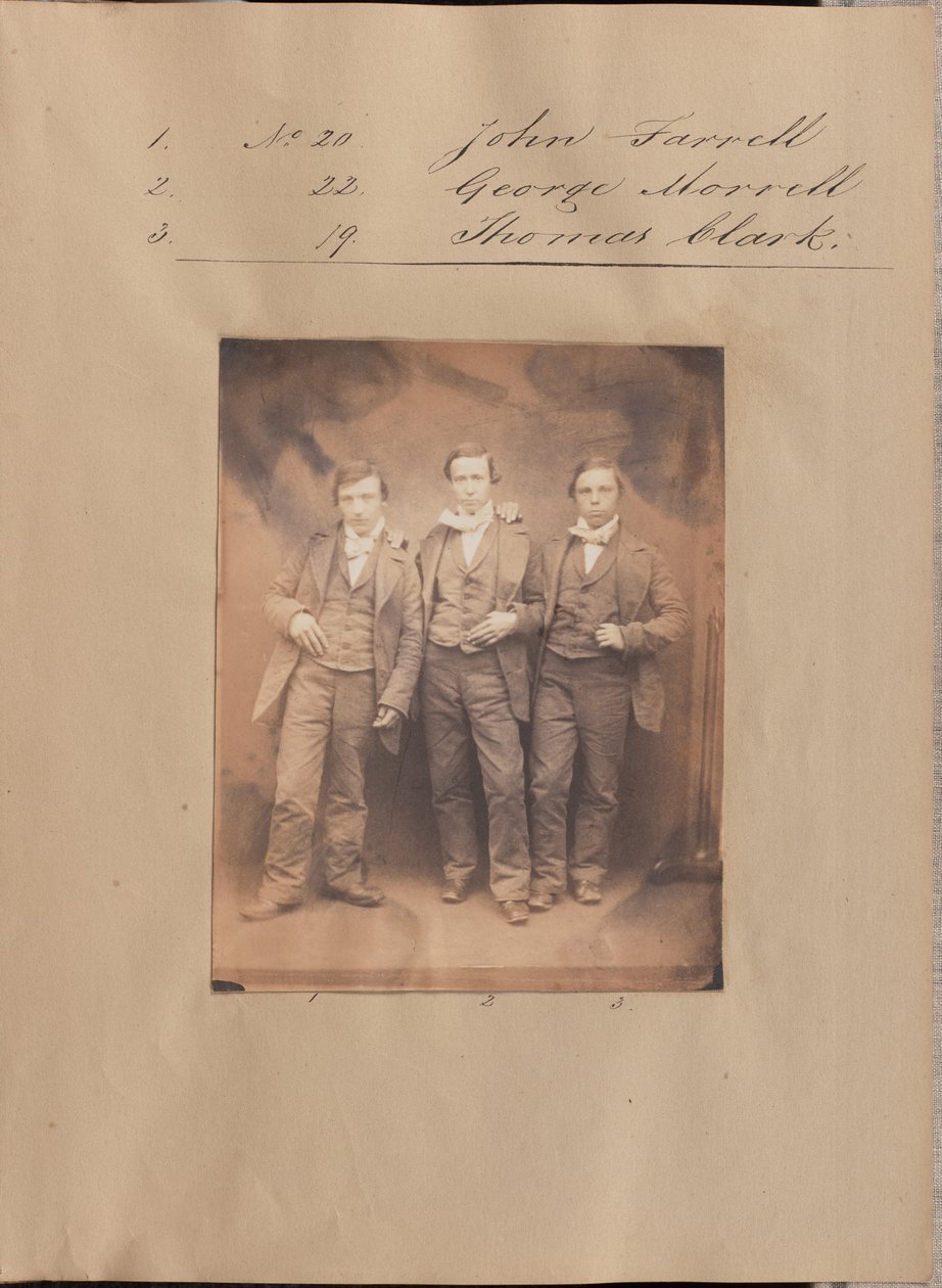 [Porträt von John Farrell, George Morrell und Thomas Clark] von Unknown artist