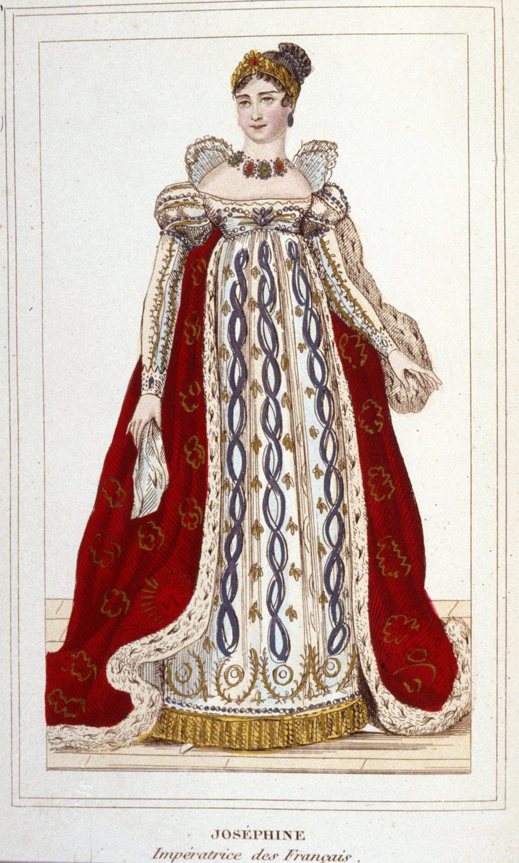 Porträt von Joséphine de Beauharnais Bonaparte (1763-1814), Kaiserin der Franzosen (Stich von 1830) von Unknown artist