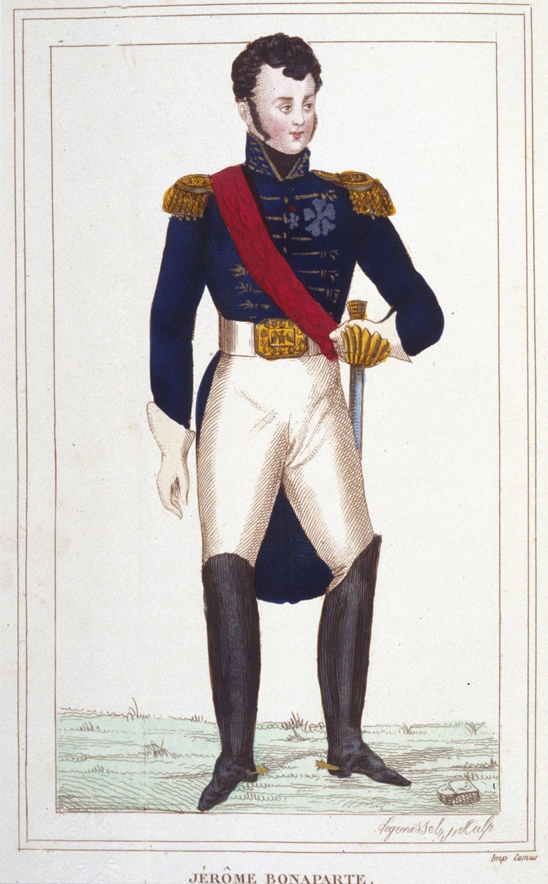 Porträt von Jérôme Bonaparte (1784-1860). Gravur von 1830 von Unknown artist