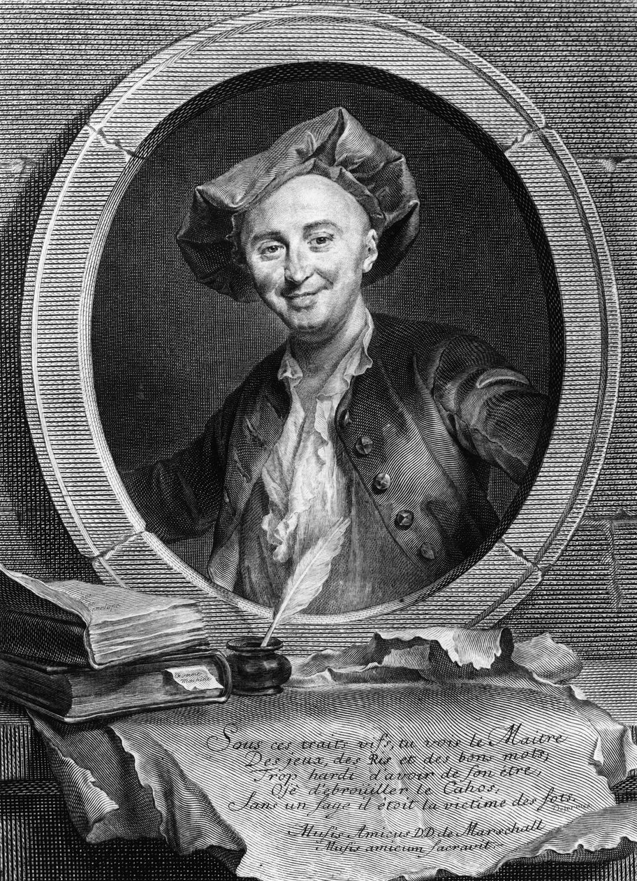 Porträt von Julien Offray de La Mettrie (1709-1751), französischer Arzt und Philosoph. von Unknown artist