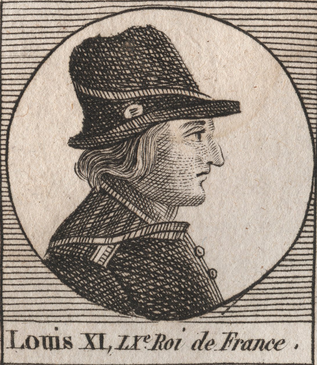 Porträt von Ludwig XI. (1423-1483), König von Frankreich - Porträt von Ludwig XI. von Frankreich (1423-1483), König von Frankreich - Gravur aus „Instruction sur l