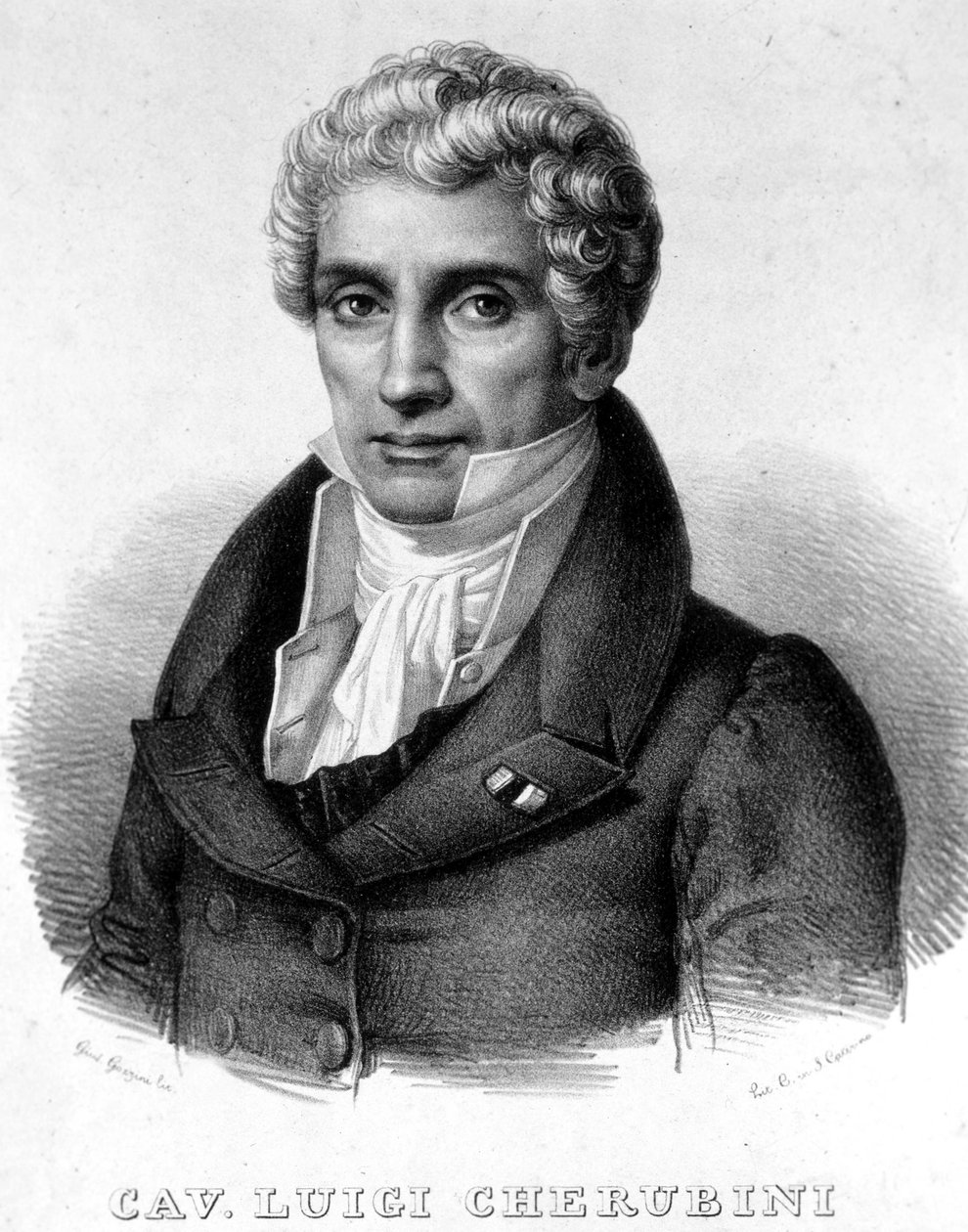Porträt von Luigi Cherubini (1760-1842), italienischer Komponist von Unknown artist