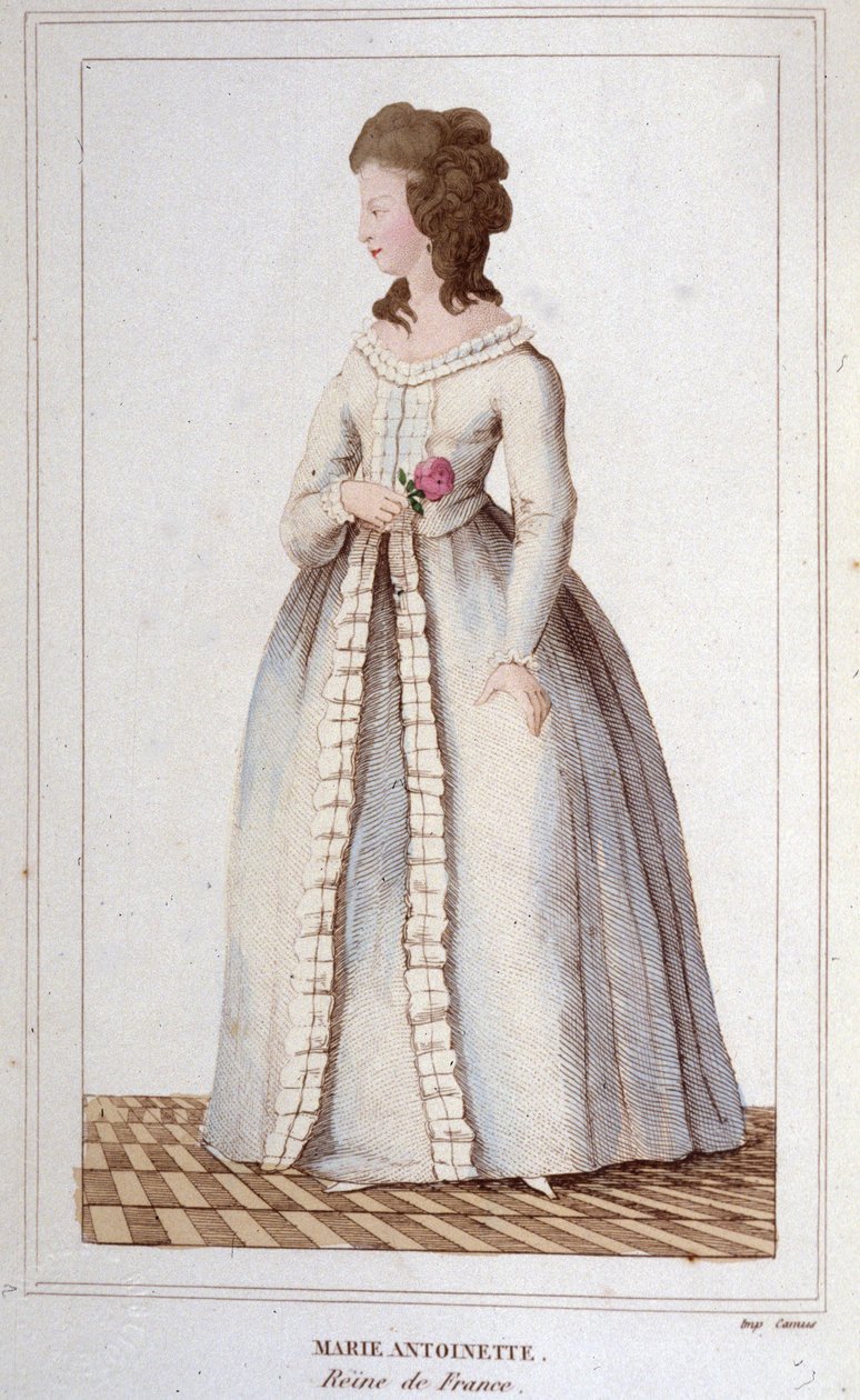 Porträt von Marie Antoinette (1755-1793) Gravur 1830 von Unknown artist