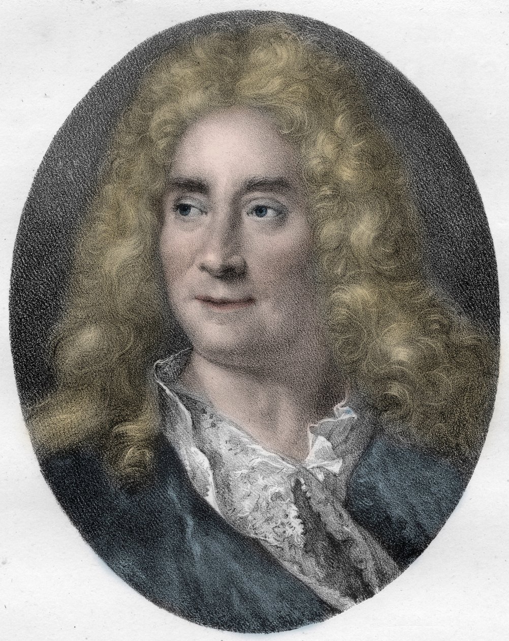 Porträt von Michel Boyron (Michel Baron), englischer Schauspieler und Dramatiker (1653-1729) - Gravur von Unknown artist