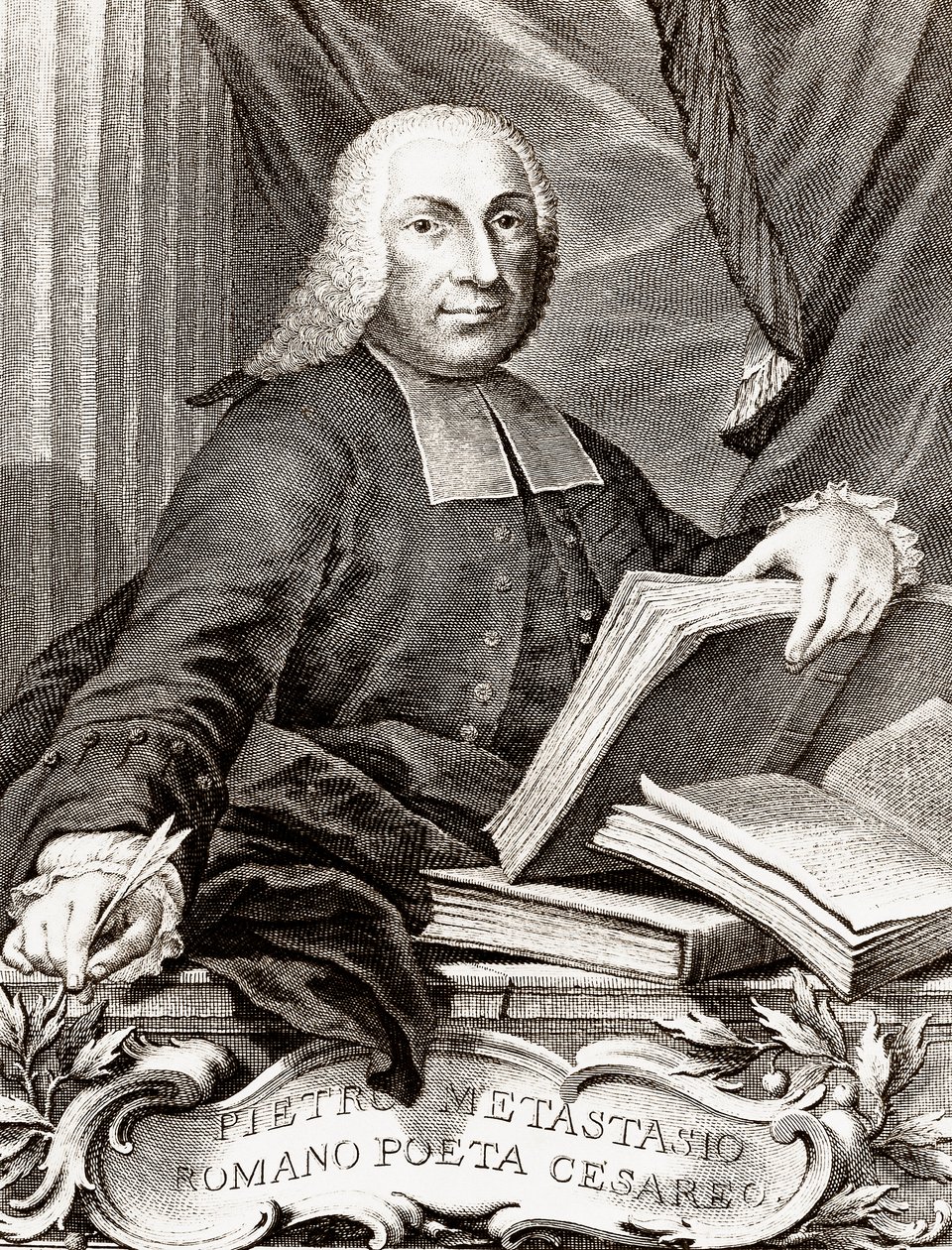 Porträt von Pietro Trapassi, genannt Pietro Metastasio (1698-1782) italienischer Dichter und Librettist von Unknown artist
