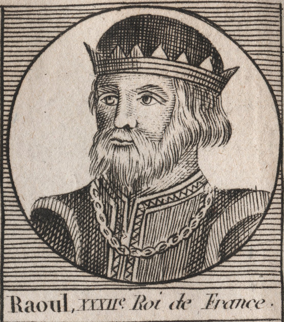 Porträt von Raoul von Frankreich (oder Rudolf, ca. 890-936), König der ...