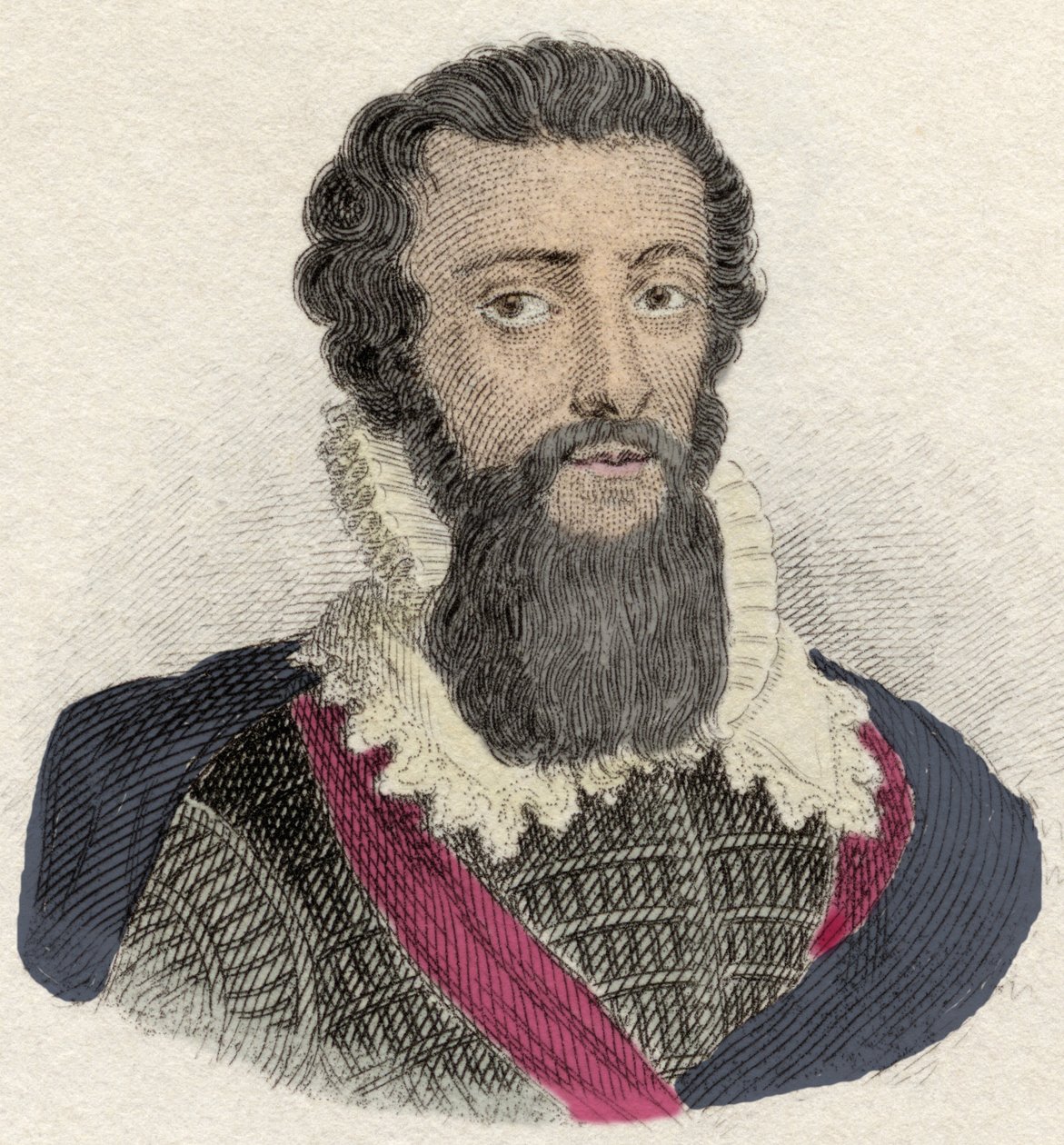 Porträt von Robert Devereux, Graf von Essex (1566-1601) englischer General, Favorit von Elisabeth I. Gravur des 19. Jahrhunderts von Unknown artist