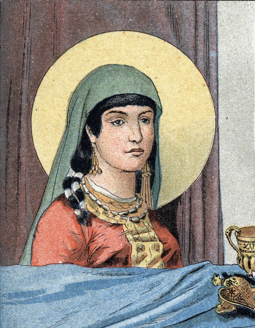 Porträt von Heilige Clotilde, Königin der Franken (ca. 475-545), Ehefrau von Chlodwig I. von Unknown artist