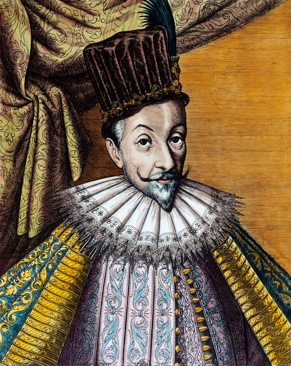 Porträt von Sigismund III. Wasa (1566-1632), König von Polen (1587-1632) und Schweden (1592-1599). 17. Jahrhundert Gravur von Unknown artist