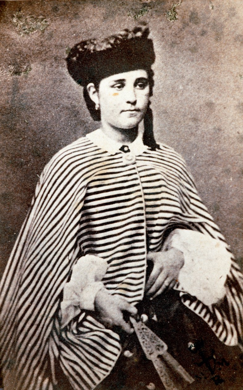 Porträt von Teresita Garibaldi, Tochter des italienischen Patrioten und Helden des Risorgimento Giuseppe Garibaldi und seiner ersten Frau Anita. Fotografie. Private Sammlung von Unknown artist