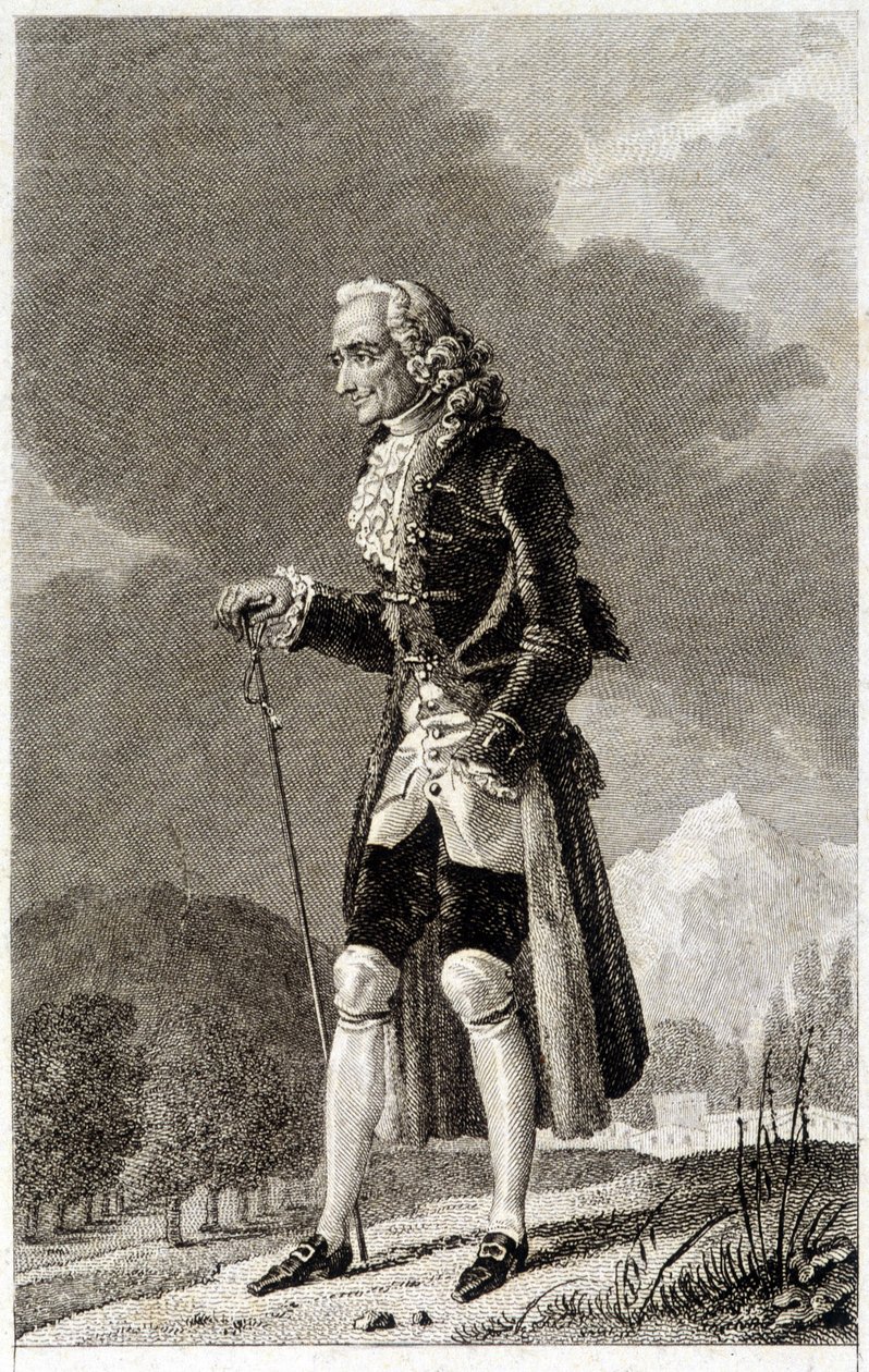 Porträt von Voltaire (1694 - 1778), französischer Schriftsteller und Philosoph, im Alter von Unknown artist