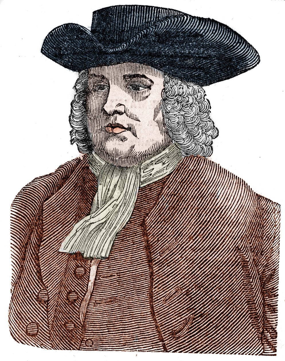 Porträt von William Penn (1644-1718), Gründer von Pennsylvania. Englischer Religionsreformer und Kolonist. von Unknown artist