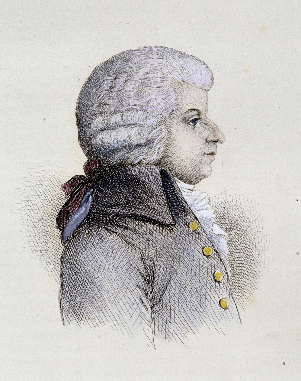 Porträt des jungen Wolfgang Amadeus Mozart (1756-1791) - Gravur von Unknown artist