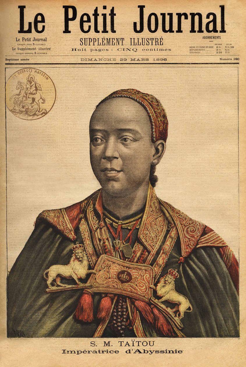 Porträt der Kaiserin Taytu Betul (Taitou) von Unknown artist