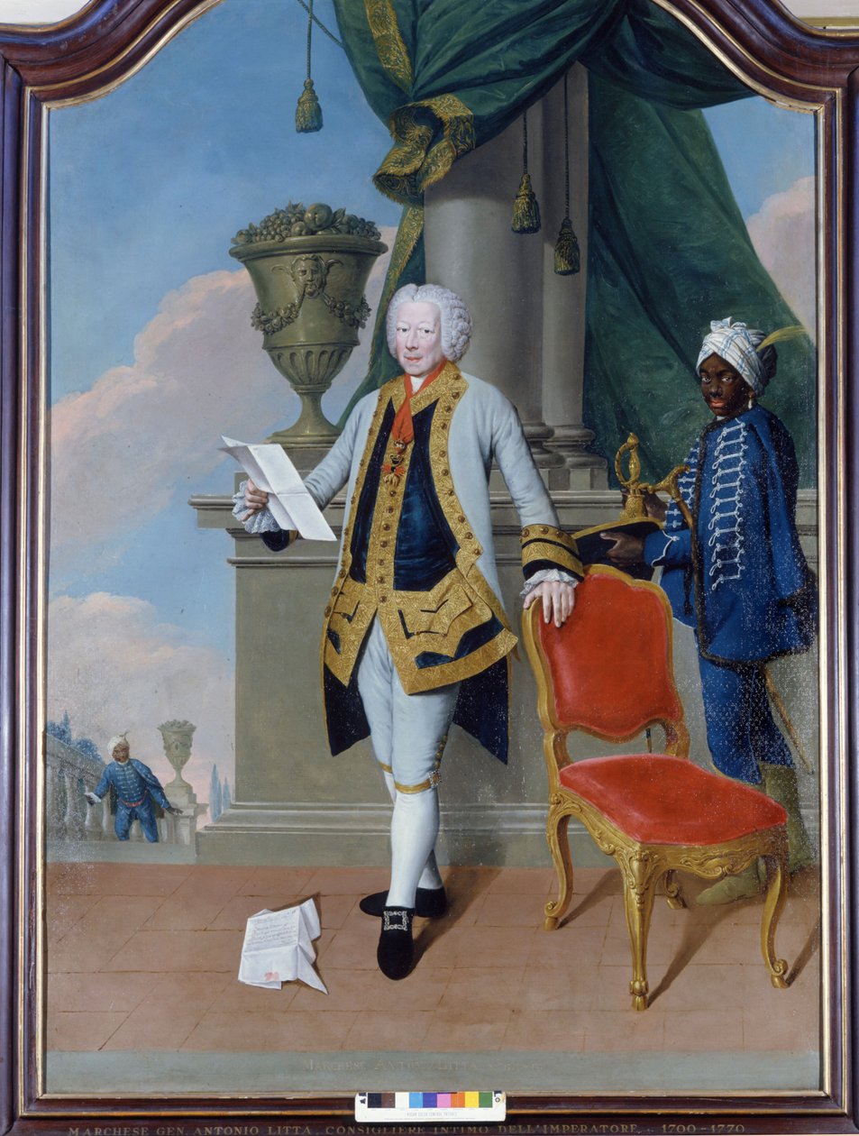 Porträt des Marquis Antonio Litta (1700-1770), intimer Berater des Kaisers. Anonymes Gemälde. Private Sammlung, Mailand von Unknown artist