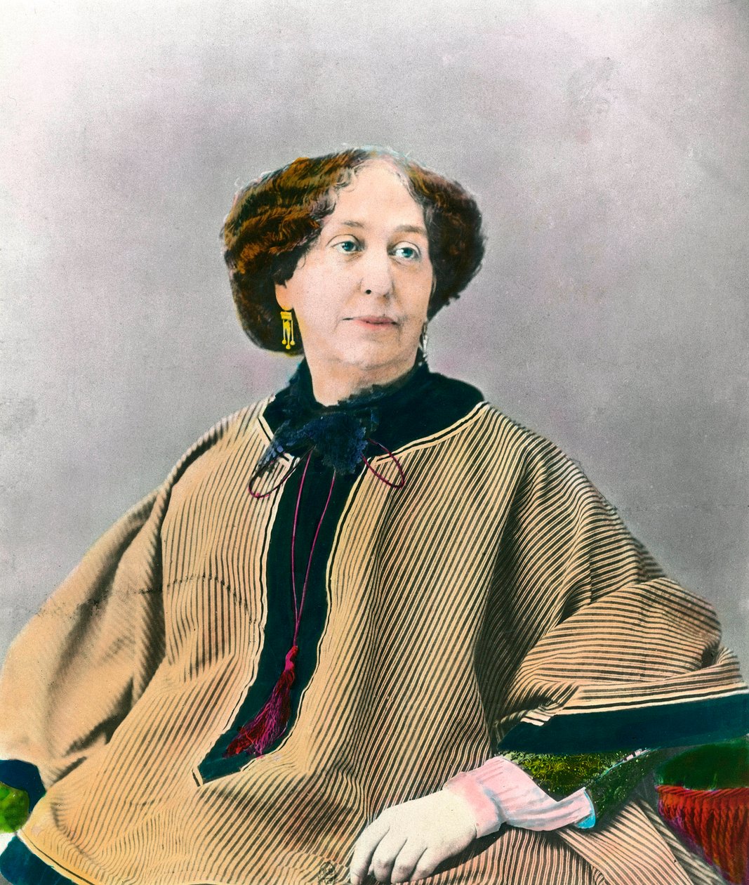 Porträt der Schriftstellerin George Sand (1804-1876) Aurore Dupin, Baronin Dudevant von Unknown artist