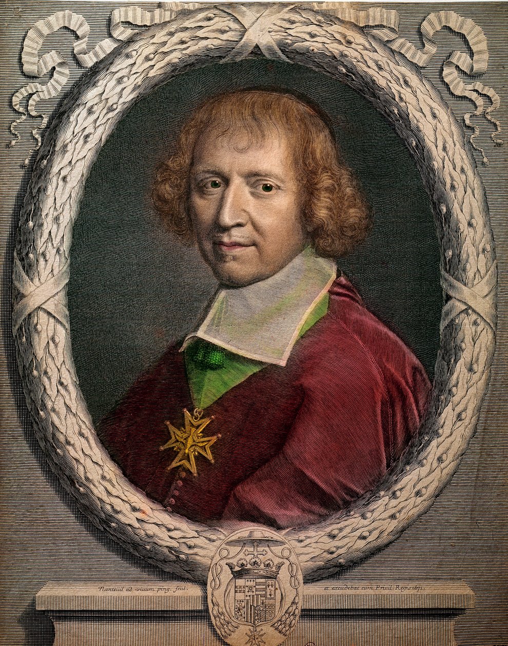 Porträt des Kirchenmannes François de Harlay, Abt von Jumièges (1625-1695) Gravur des 17. Jahrhunderts Paris, Musée Carnavalet von Unknown artist