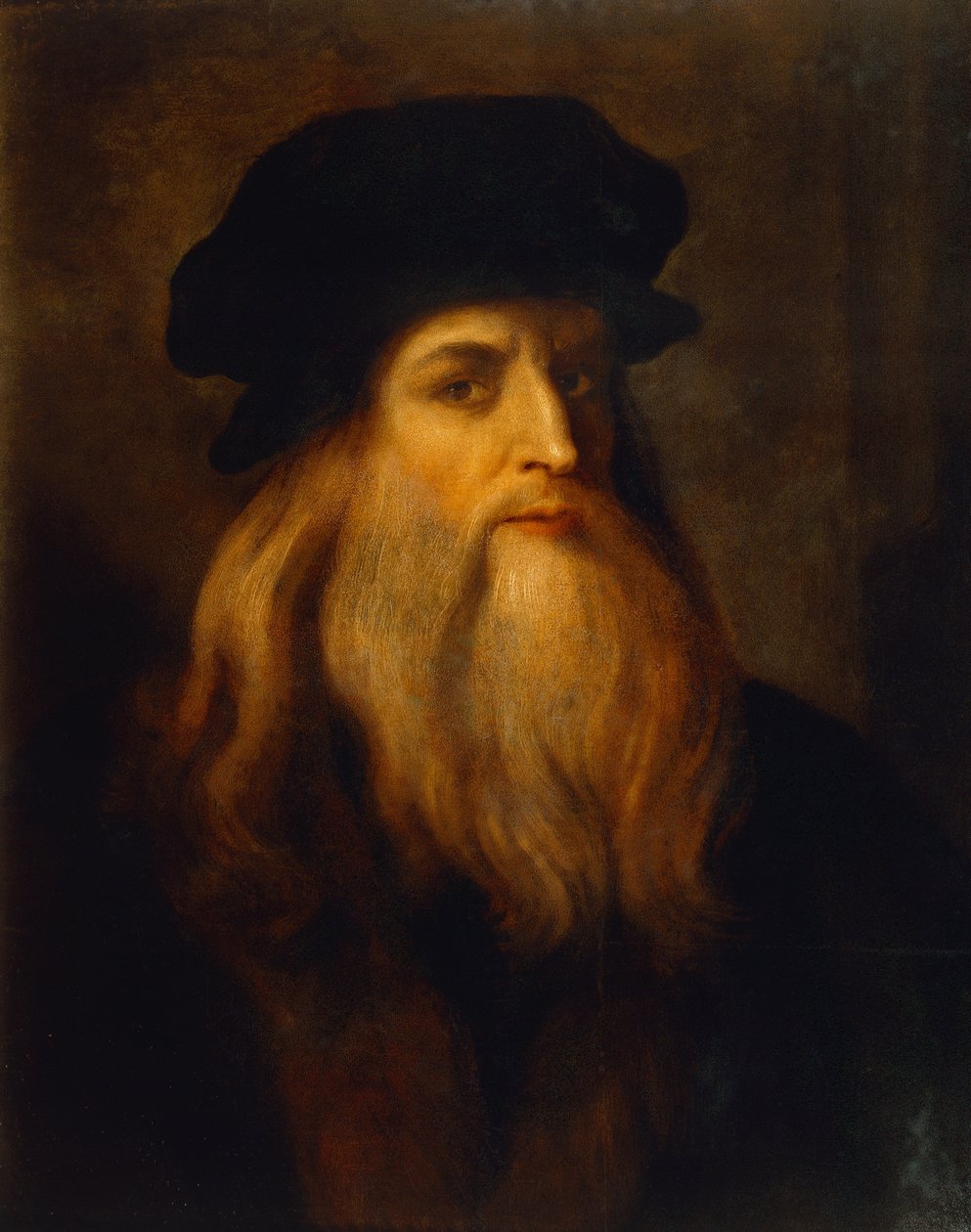 Vermutliches Selbstporträt von Leonardo da Vinci (1452-1519), ein unbekannter Künstler von Unknown artist