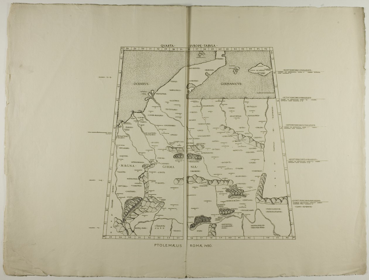 Quarta Europe Tabula: Ptolemaeus Romae 1490 von Unknown artist