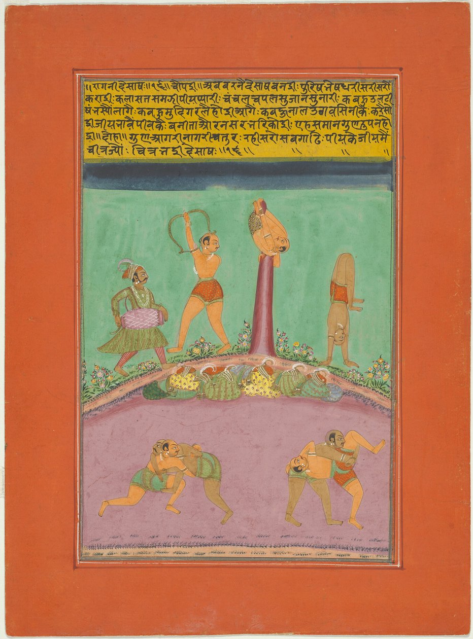 Ragini Desakh, Seite aus einem Jaipur Ragamala Set von Unknown artist