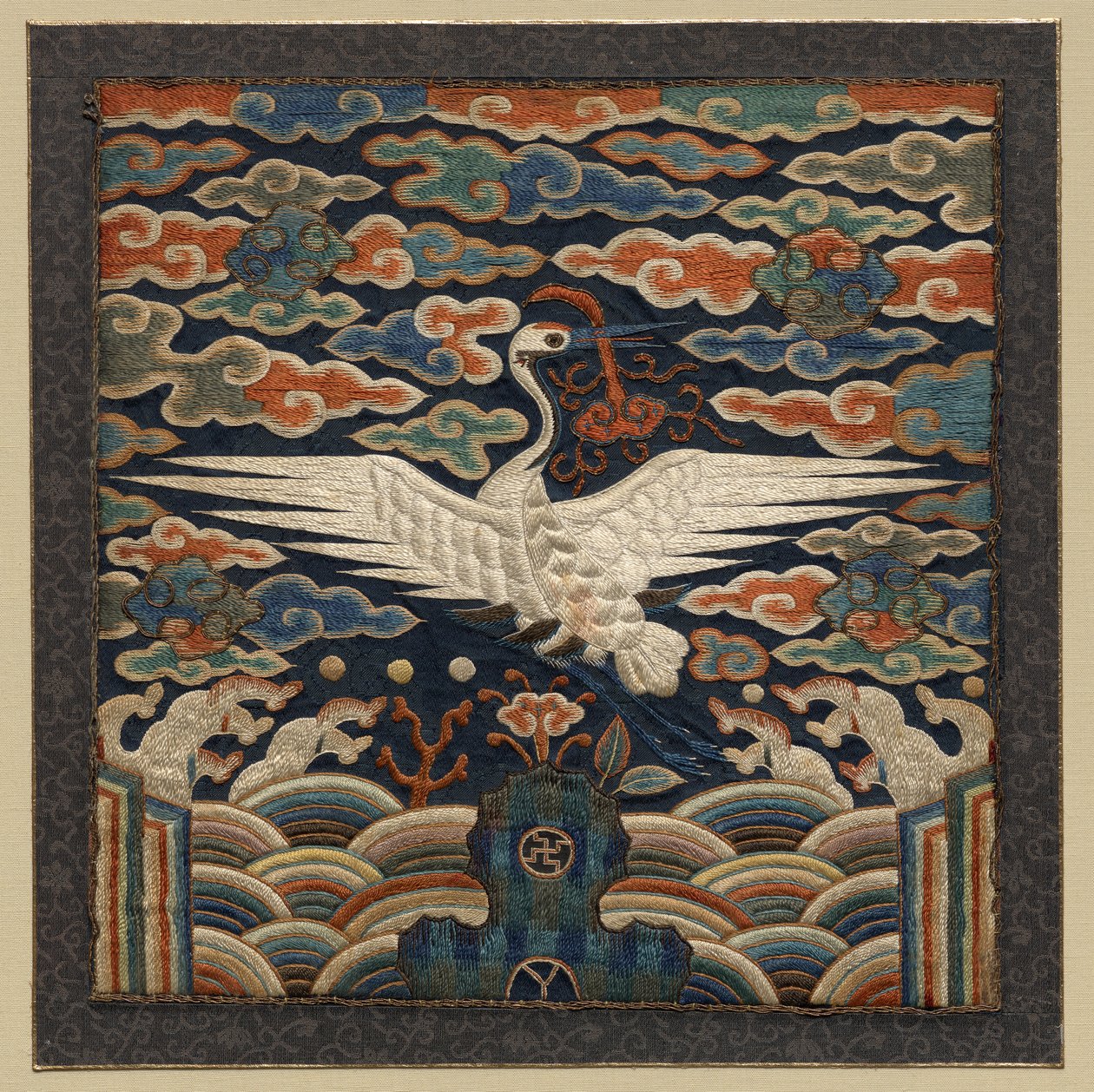 Rangabzeichen mit Einzelkranichmotiv von Unknown artist