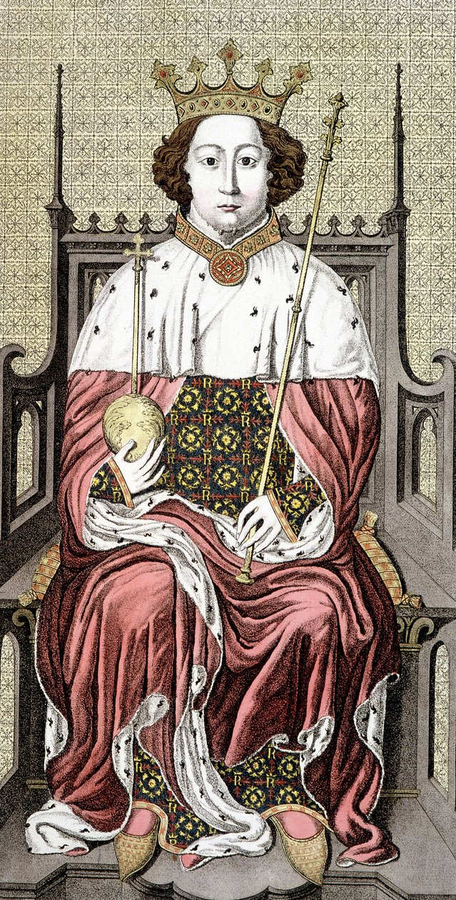 Richard II. (1367-1400). König von England. Gravur aus dem 18. Jahrhundert. von Unknown artist