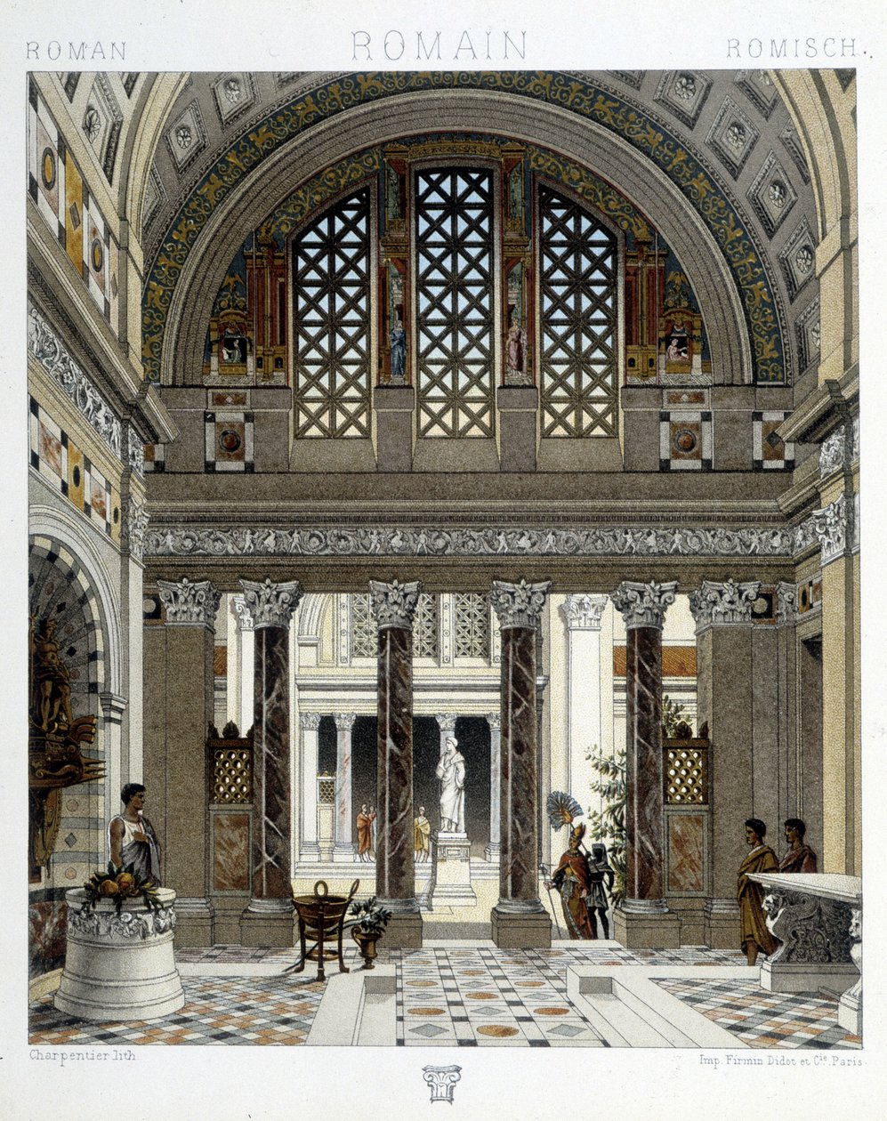 Römisches Habitat in der Antike - in „The historical costume“ von Racinet von Unknown artist
