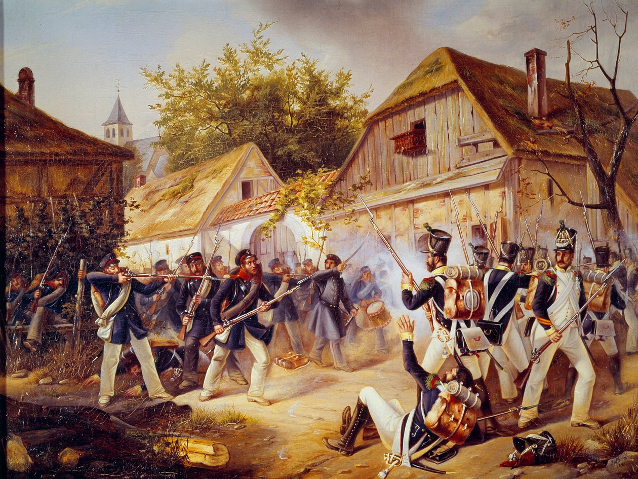 Russlandfeldzug: Die Kapitulation der Truppen von Vandamme in der Schlacht von Kulm am 30.08.1813. 1813 Paris, Museum der Armee von Unknown artist