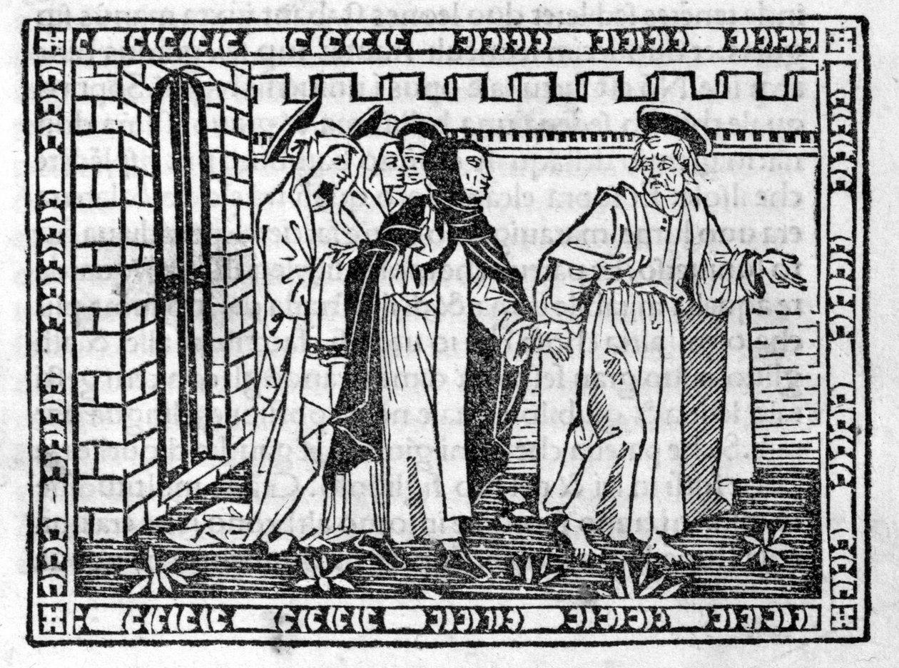 Der heilige Petrus wird von Savonarola an der Hand geführt von Unknown artist