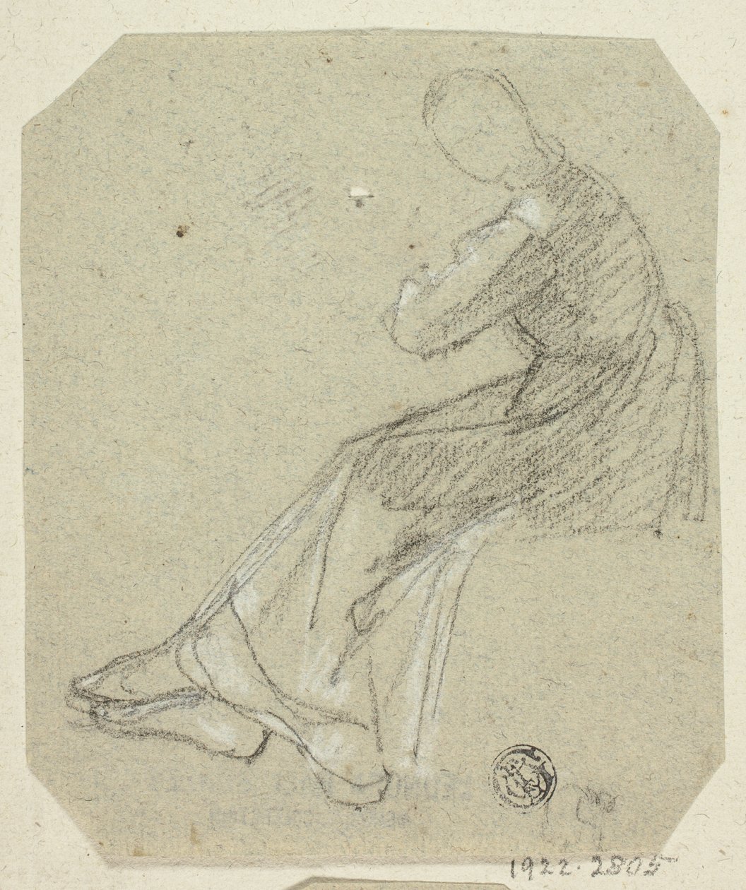 Sitzende Frau im Profil von Unknown artist