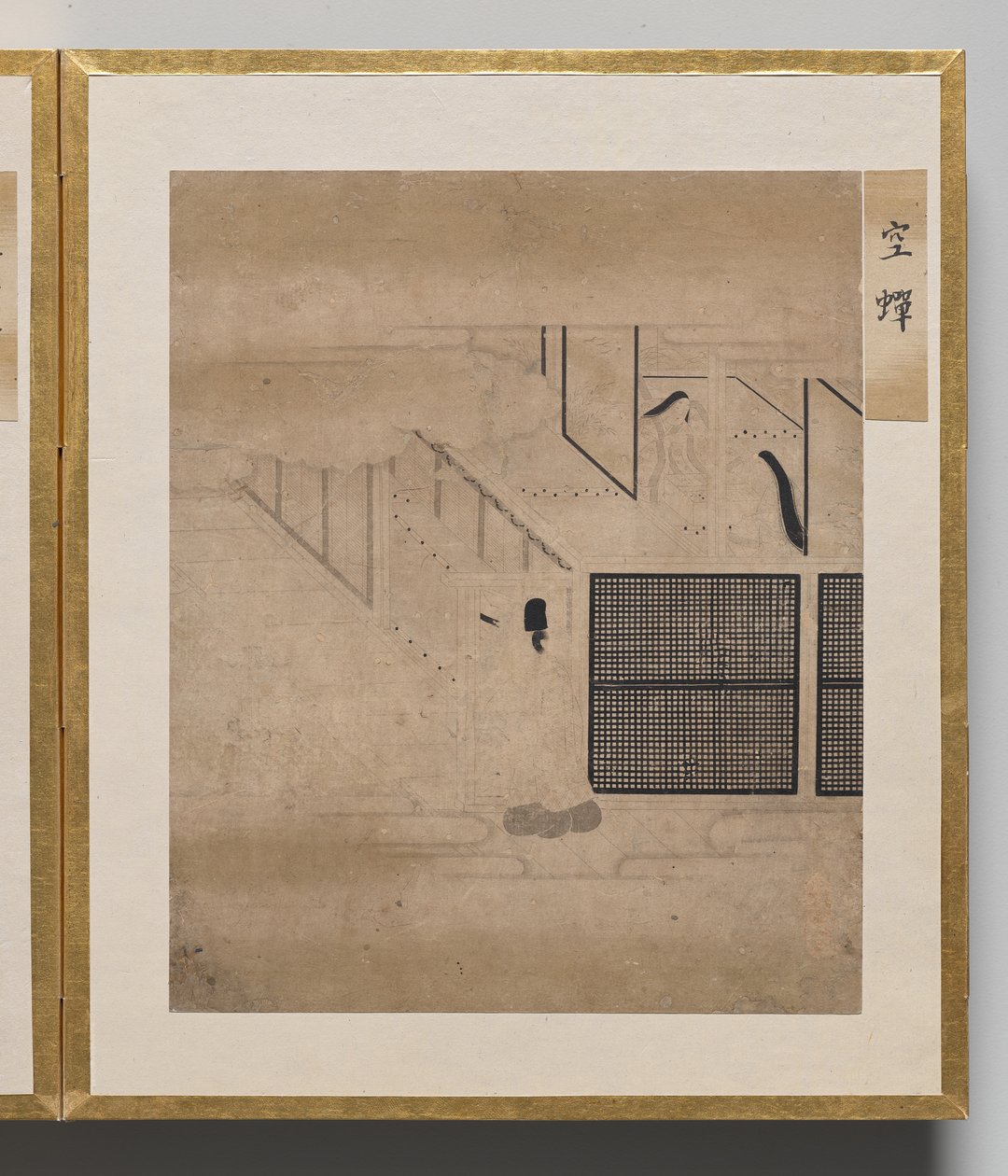 Schale der Heuschrecke aus dem Album der Illustrationen für die Geschichte von Genji von Unknown artist