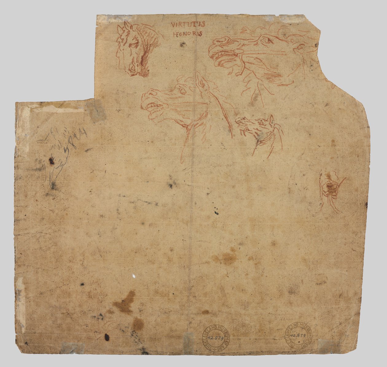 Skizzen von Pferden (verso) von Unknown artist