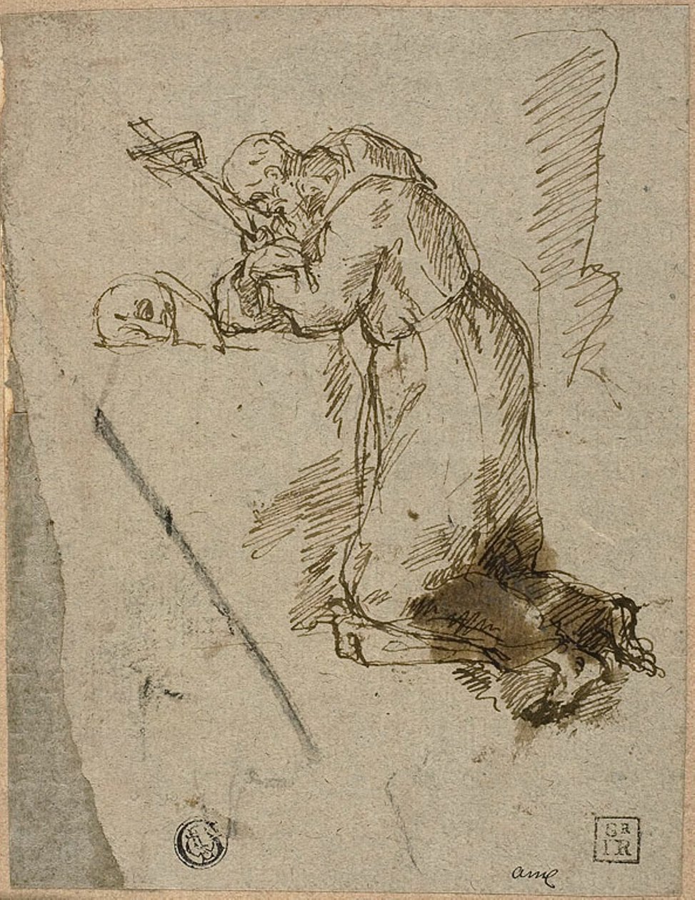 St. Franziskus von Assisi im Gebet von Unknown artist