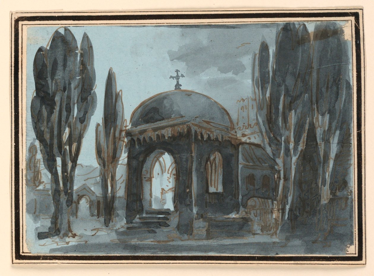 Bühnenbild, Kapelle im Kirchhof von Unknown artist