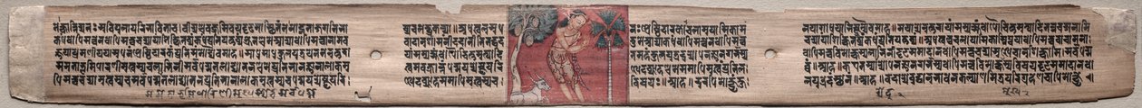 Sudhana und ein Büffel: Folio 115 (recto), aus einem Gandavyuha-Sutra (Schrift der höchsten Anordnung) von Unknown artist