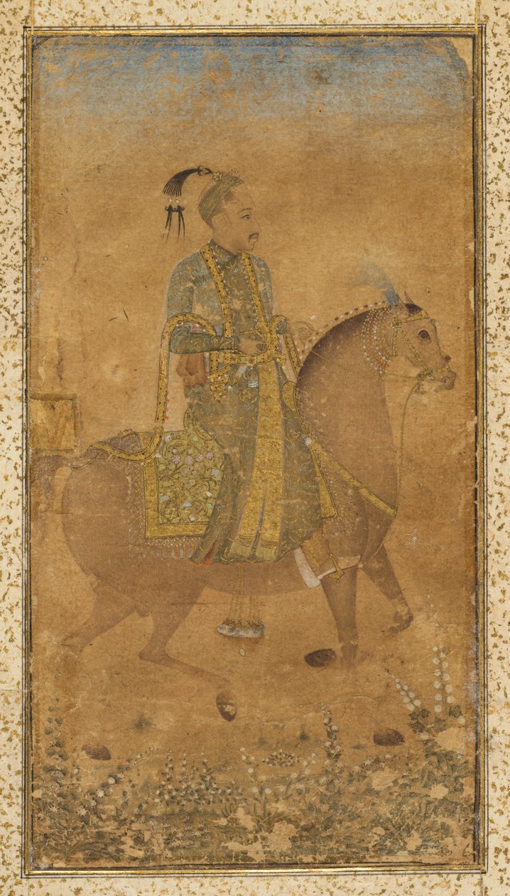 Sultan Abdullah Qutb Shah (1614-74) zu Pferd von Unknown artist