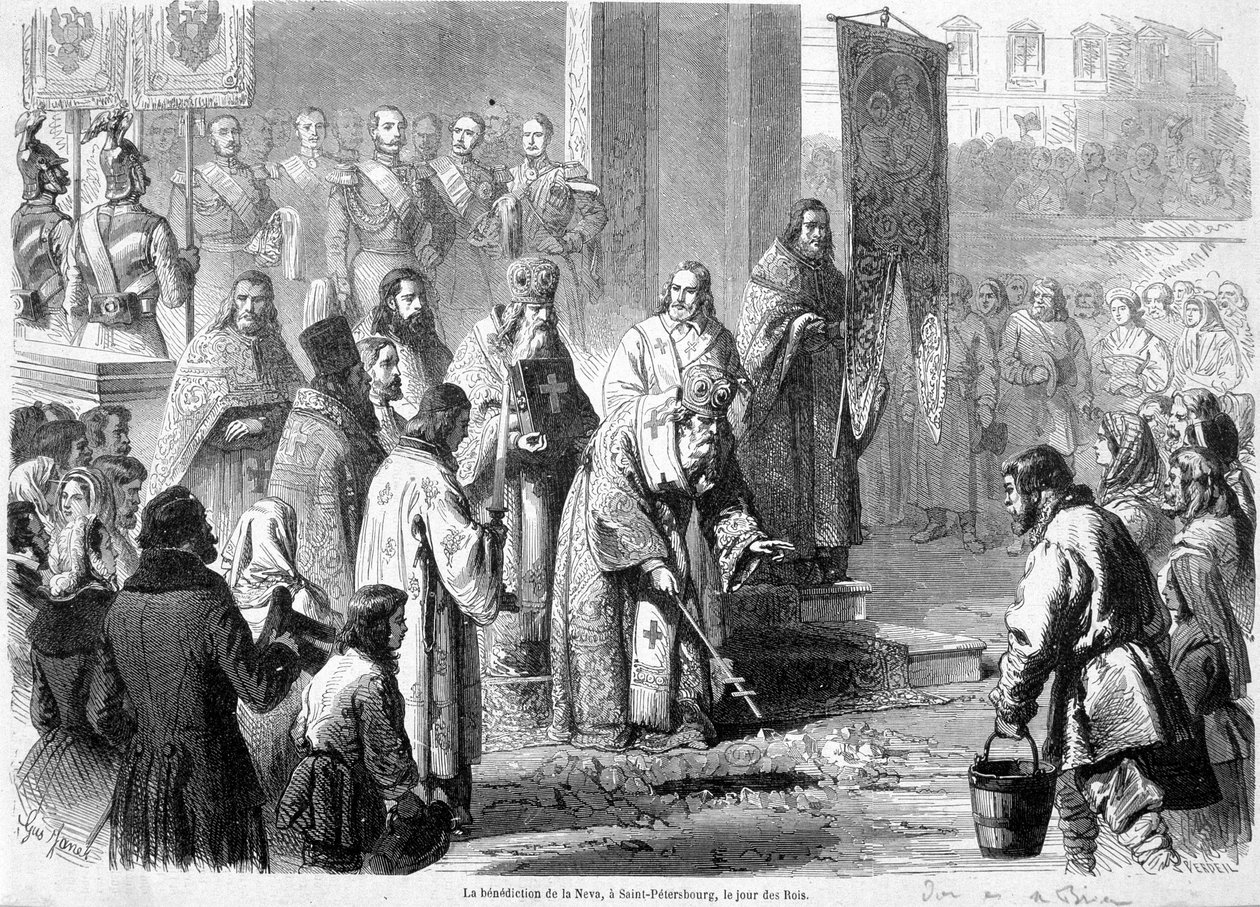 Der Segen der Newa, Russland, am Dreikönigstag von Unknown artist
